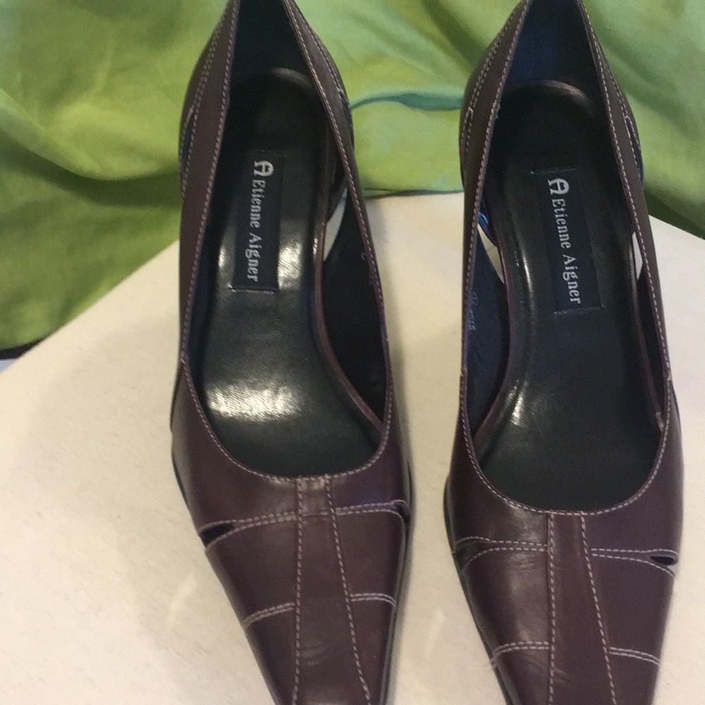 Burgundy pumps